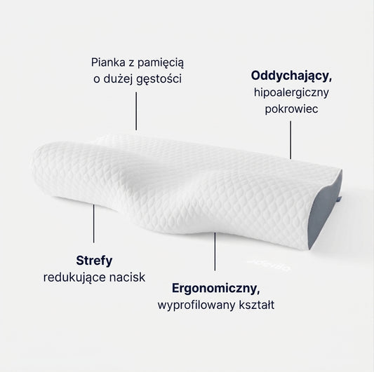 Poduszka Derila dla osób śpiących na boku